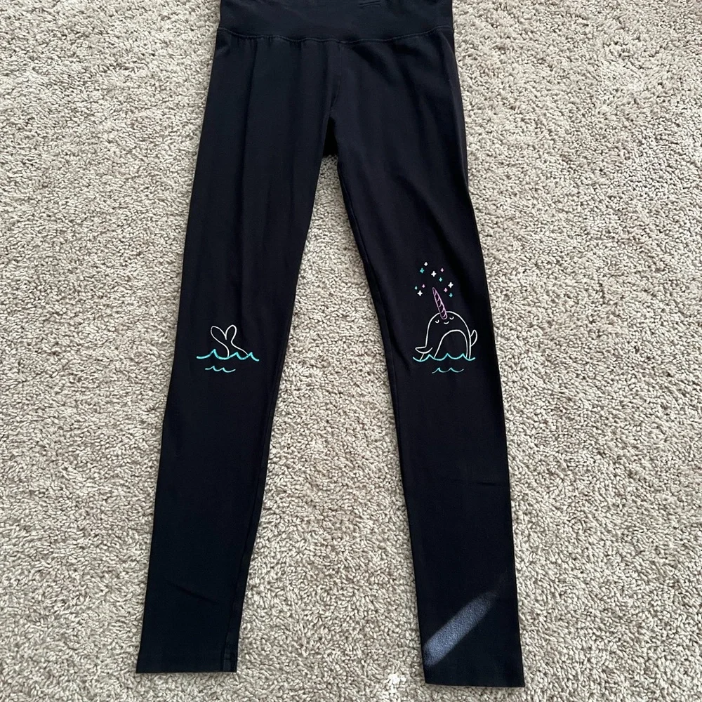 Justice Unicorn of the Sea Narwhal Outfit shirt size 12 legging 14/16